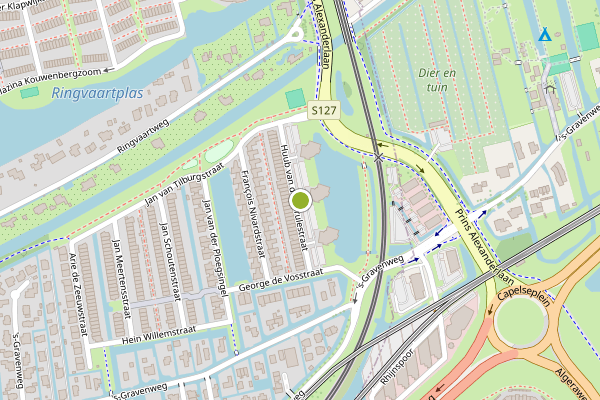 Ambulance-melding op Huub van den Brulestraat, Rotterdam op 29 juli, kaart-overzicht