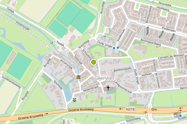 Ambulance-melding op Schoolstraat, Geervliet op 29 juli, kaart-overzicht