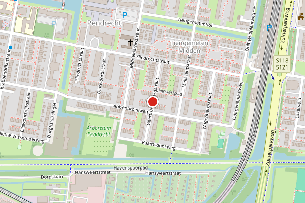 Brandweer-melding op Geertruidenbergstraat, Rotterdam op 29 juli, kaart-overzicht