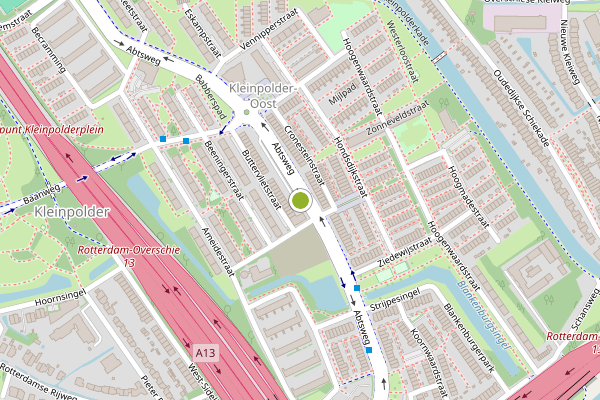 Ambulance-melding op Abtsweg, Rotterdam op 29 juli, kaart-overzicht