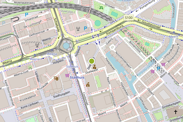 Ambulance-melding op Doelstraat, Rotterdam op 29 juli, kaart-overzicht