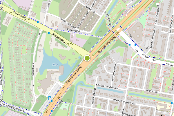 Ambulance-melding op Groene Kruisweg, Rotterdam op 18 mei, kaart-overzicht