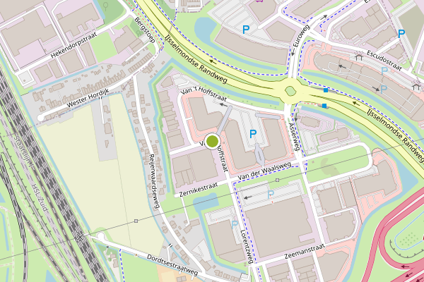 Ambulance-melding op Van 't Hoffstraat, Barendrecht op 29 juli, kaart-overzicht