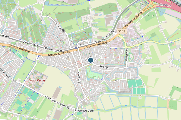 Politie-melding op Stationspad, Rhoon op 18 mei, kaart-overzicht