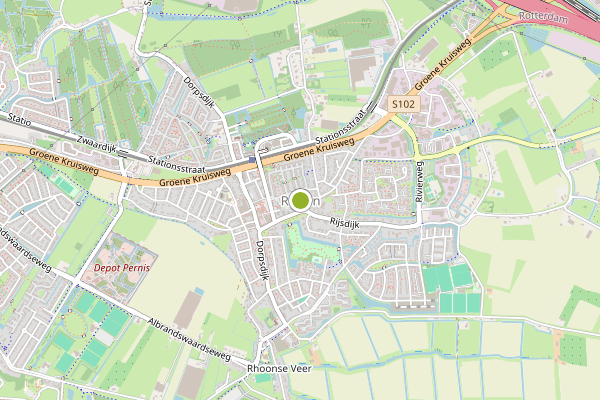Ambulance-melding op Stationspad, Rhoon op 18 mei, kaart-overzicht