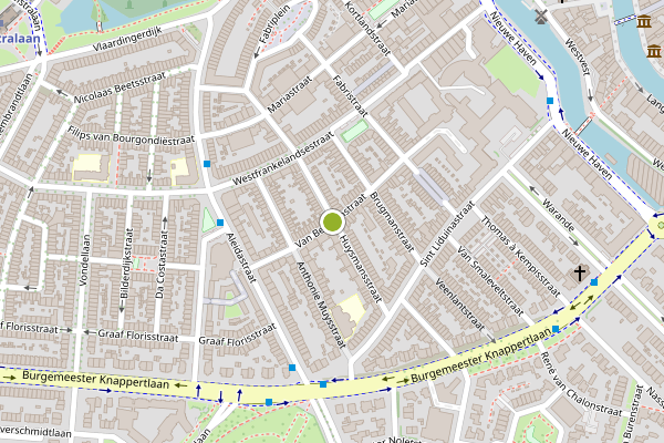 Ambulance-melding op Van Beverenstraat, Schiedam op 30 juli, kaart-overzicht