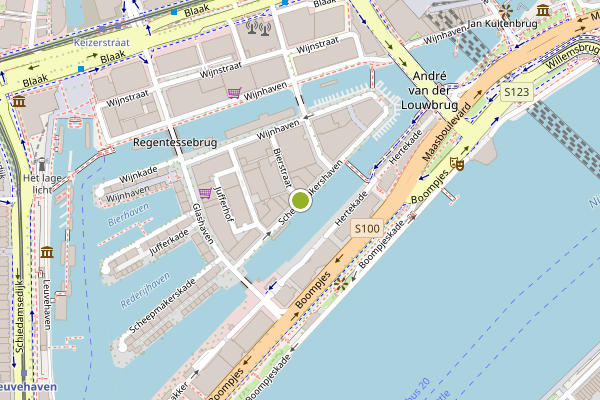 Ambulance-melding op Scheepmakershaven, Rotterdam op 30 juli, kaart-overzicht