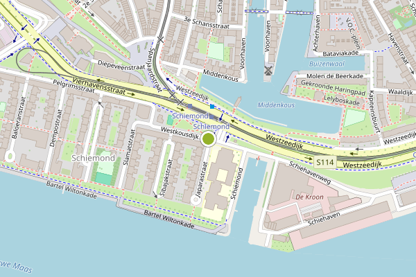 Ambulance-melding op Westkousdijk, Rotterdam op 30 juli, kaart-overzicht