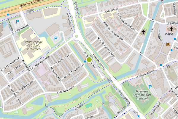 Ambulance-melding op B. de Roijstraat, Spijkenisse op 30 juli, kaart-overzicht