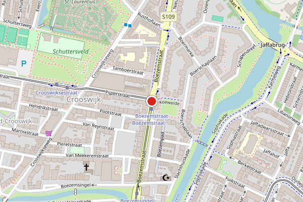 Brandweer-melding op Boezemstraat, Rotterdam op 30 juli, kaart-overzicht