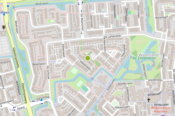 Ambulance-melding op Kikkerveen, Spijkenisse op 30 juli, kaart-overzicht