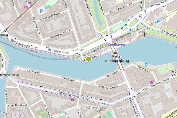 Ambulance-melding op Coolhaven, Rotterdam op 30 juli, kaart-overzicht