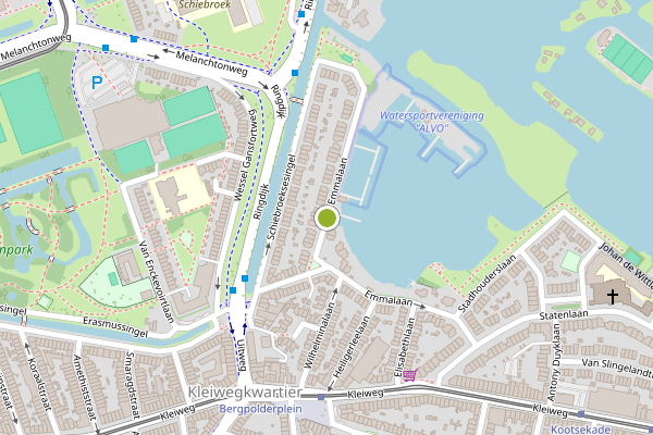 Ambulance-melding op Emmalaan, Rotterdam op 30 juli, kaart-overzicht