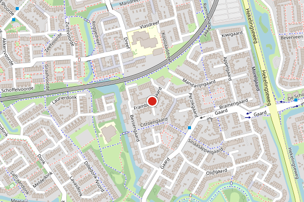 Brandweer-melding op Frambozengaard, Spijkenisse op 30 juli, kaart-overzicht