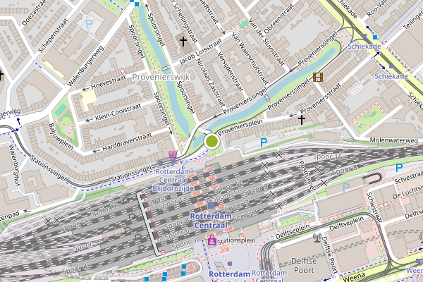 Ambulance-melding op Proveniersplein, Rotterdam op 30 juli, kaart-overzicht