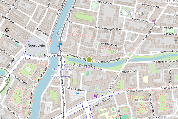 Ambulance-melding op Crooswijksesingel, Rotterdam op 30 juli, kaart-overzicht