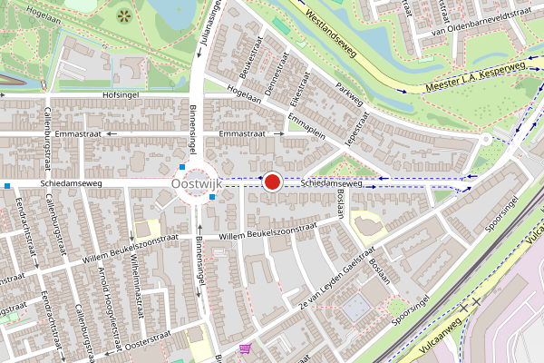 Brandweer-melding op Schiedamseweg, Vlaardingen op 30 juli, kaart-overzicht
