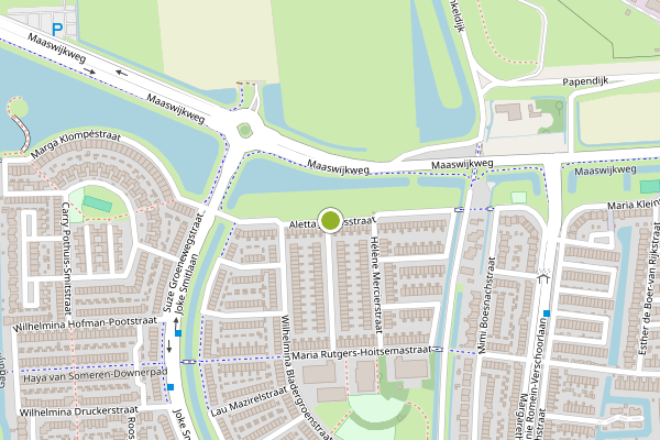 Ambulance-melding op Aletta Jacobsstraat, Spijkenisse op 30 juli, kaart-overzicht