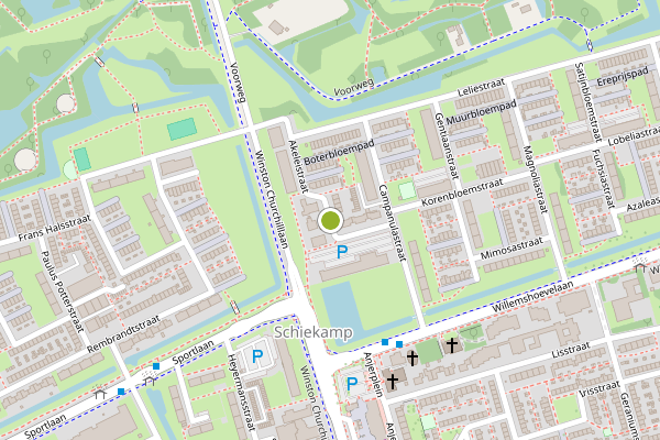 Ambulance-melding op Akeleistraat, Spijkenisse op 30 juli, kaart-overzicht