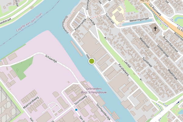 Ambulance-melding op Haven, Krimpen aan den IJssel op 30 juli, kaart-overzicht