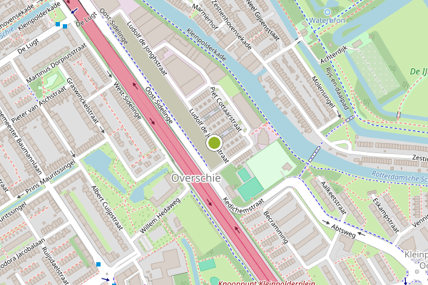 Ambulance-melding op Ludolf de Jonghstraat, Rotterdam op 18 mei, kaart-overzicht