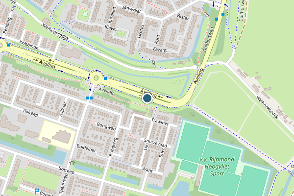 Politie-melding op Aveling, Hoogvliet op 30 juli, kaart-overzicht