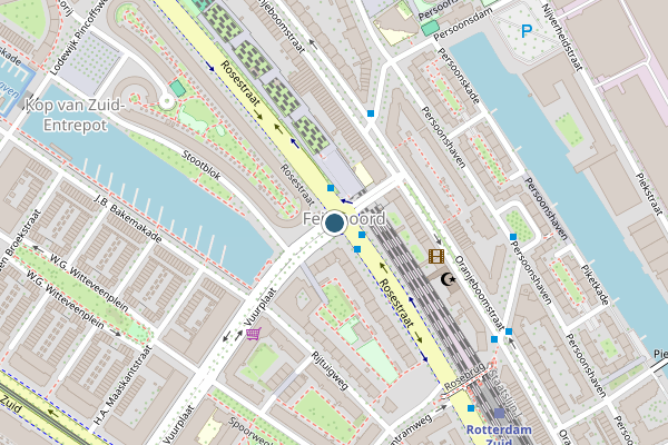 Politie-melding op Rosestraat, Rotterdam op 30 juli, kaart-overzicht