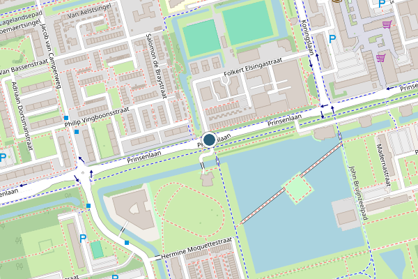 Politie-melding op Prinsenlaan, Rotterdam op 30 juli, kaart-overzicht