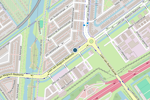Politie-melding op Laan van Magisch Realisme, Rotterdam op 30 juli, kaart-overzicht