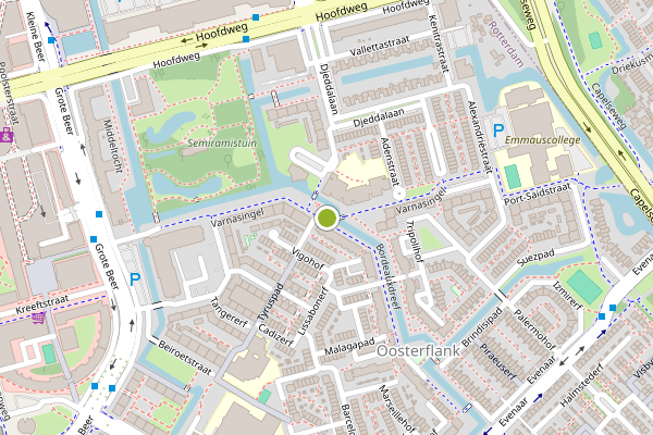 Ambulance-melding op Varnasingel, Rotterdam op 30 juli, kaart-overzicht