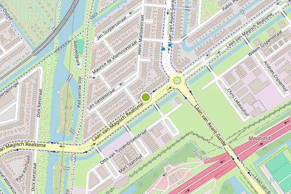 Ambulance-melding op Laan van Magisch Realisme, Rotterdam op 30 juli, kaart-overzicht