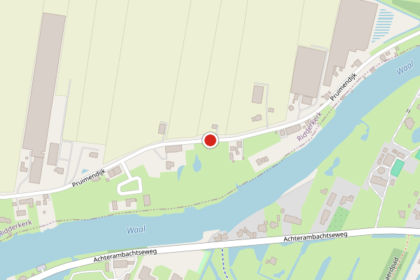 Brandweer-melding op Pruimendijk, Ridderkerk op 31 juli, kaart-overzicht