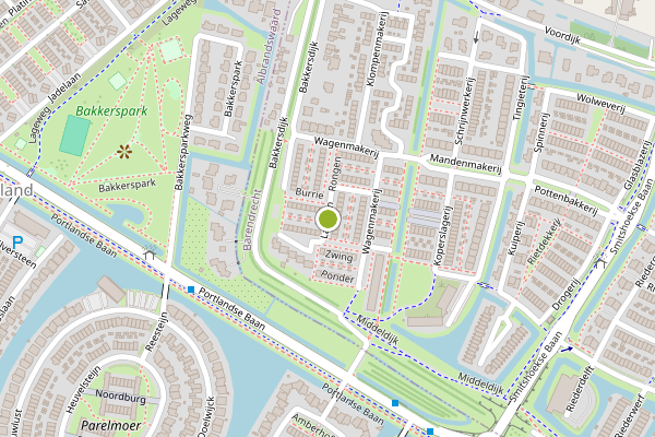 Ambulance-melding op Lamoen, Barendrecht op 31 juli, kaart-overzicht