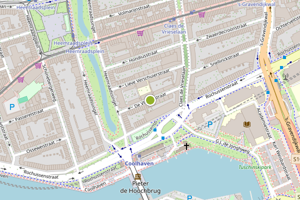Ambulance-melding op De Vliegerstraat, Rotterdam op 18 mei, kaart-overzicht