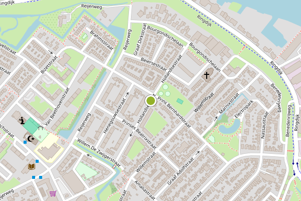 Ambulance-melding op Hollandsestraat, Ridderkerk op 31 juli, kaart-overzicht