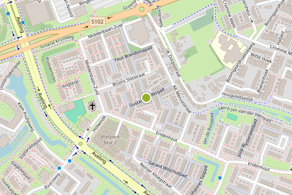 Ambulance-melding op Gustaaf Gelderpad, Hoogvliet op 31 juli, kaart-overzicht