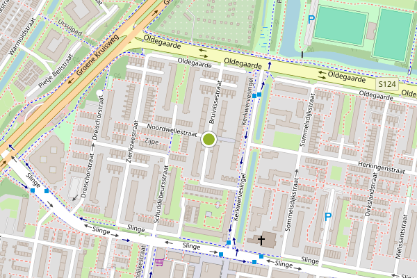 Ambulance-melding op Bruinissestraat, Rotterdam op 31 juli, kaart-overzicht