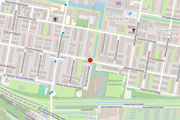Brandweer-melding op Burghsluissingel, Rotterdam op 31 juli, kaart-overzicht