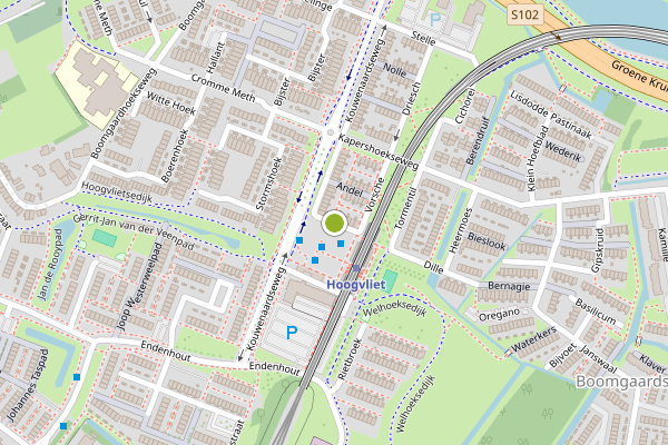 Ambulance-melding op Langs de baan, Hoogvliet op 31 juli, kaart-overzicht