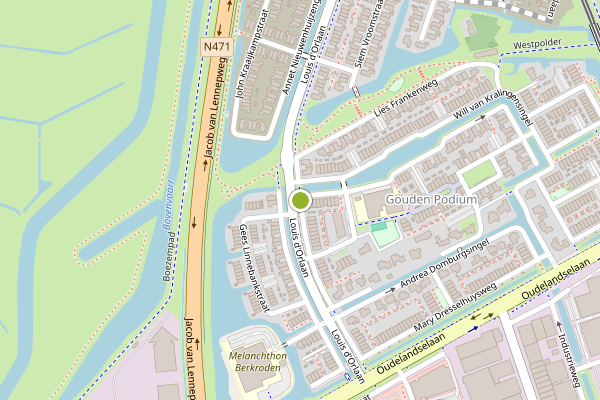 Ambulance-melding op Louis d'Orlaan, Berkel en Rodenrijs op 31 juli, kaart-overzicht