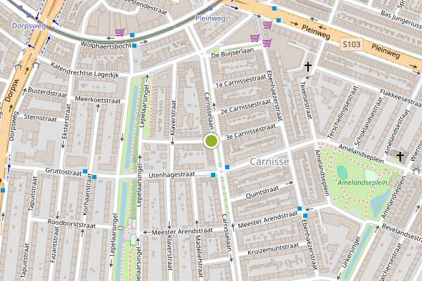Ambulance-melding op 3e Carnissestraat, Rotterdam op 31 juli, kaart-overzicht