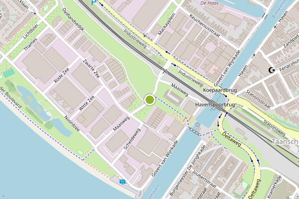 Ambulance-melding op Maasweg, Maassluis op 31 juli, kaart-overzicht