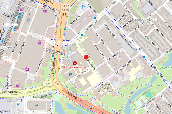 Brandweer-melding op Montessoriweg, Rotterdam op 31 juli, kaart-overzicht