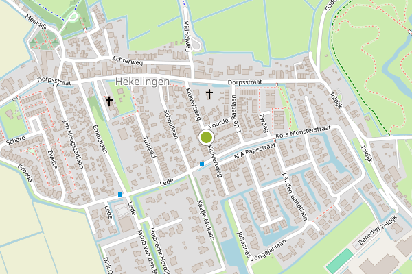 Ambulance-melding op Kluivertweg, Hekelingen op 31 juli, kaart-overzicht