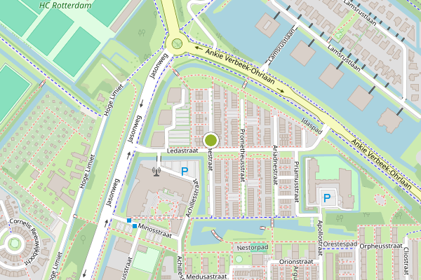 Ambulance-melding op Ismenestraat, Rotterdam op 31 juli, kaart-overzicht