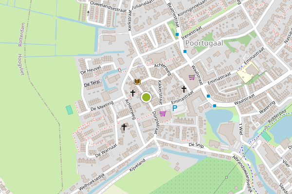 Ambulance-melding op Dorpsstraat, Poortugaal op 31 juli, kaart-overzicht