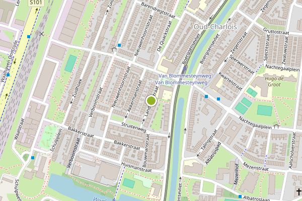 Ambulance-melding op Landmanstraat, Rotterdam op 31 juli, kaart-overzicht