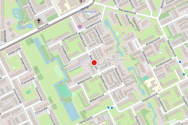 Brandweer-melding op Bredenoord, Rotterdam op 31 juli, kaart-overzicht