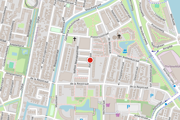 Brandweer-melding op Retiefstraat, Ridderkerk op 31 juli, kaart-overzicht