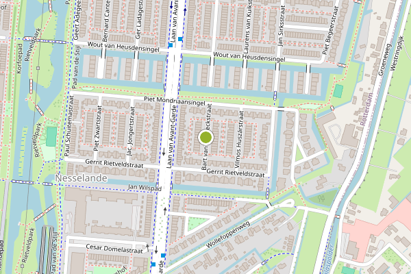 Ambulance-melding op Bart van der Leckstraat, Rotterdam op 31 juli, kaart-overzicht